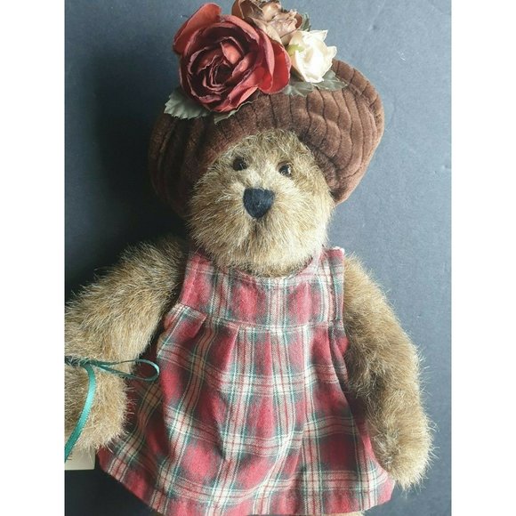 Boyds Bears Lizzie Wishkabibble 10" Tags Teddy Plaid Dress Archive Collection - Picture 1 of 10